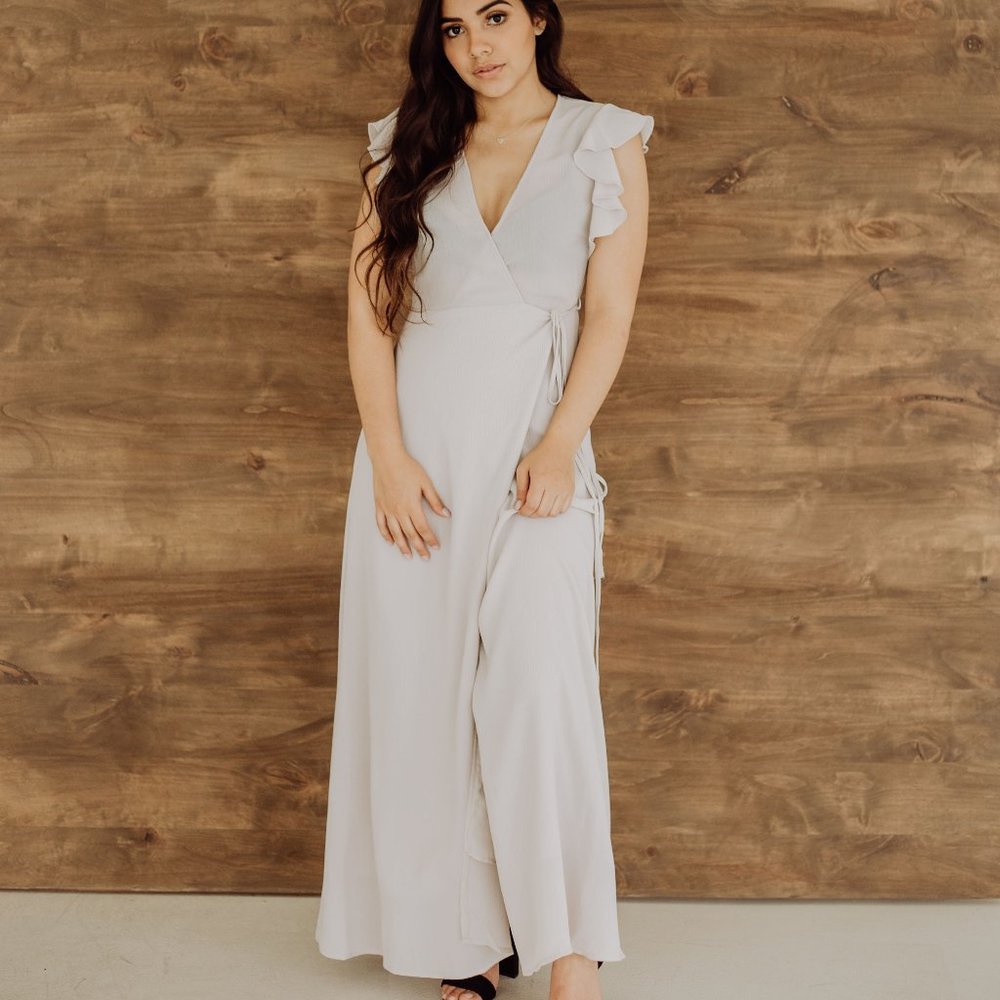 Elegant Maxi Dress in Taupe